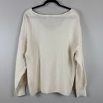 Tommy Bahama Sweater Women Ivory Sz L Rib Knit Sparkle Minimalist Preppy Lounge Photo 2