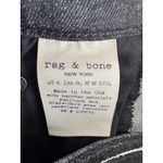 Rag and Bone  Distressed Black Wash Denim Jeans Ripped‎ Knee Slim Fit Size 25 Photo 9