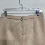 THML  Cream Faux Suede Asymmetrical Skorts Sz M Photo 8