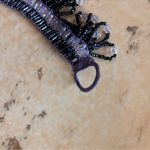 Beaded Cleopatra Chocker Necklace Set Purple Photo 3