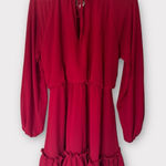 Dee Elly Women's Long Sleeve Ruffle Blouson Dress Size S Photo 0