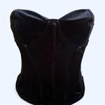 ZARA  Black velvet corset top Size Small Photo 1