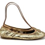 Sam Edelman Felicia Gold Glitter Ballet Slipper Flats Preppy Classic Size 7.5 Photo 7