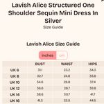 Lavish Lice NWT Lavish Alice Structured One Shoulder Sequin Mini Dress In Silver Size 8 Photo 13