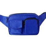 No Boundaries  Adjustable Blue Slim Belt Strap Polyester Fanny Pack Bag Photo 0