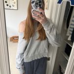 Aerie grey v neck sweatshirt Photo 4