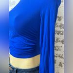 SheIn  Royal Blue Long Sleeve Crop Top Photo 1