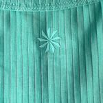 Athleta Aqua Green Shadow Stripe Chi Long Sleeve Top Women’s Size Medium Photo 4