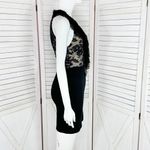 Alice + Olivia  Odette Lace Top Halter Mini Sheath Dress Black Size 2 Coquette Photo 2