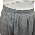 Vintage wool blend skirt, size 9, lined, pockets, pleated, button/zipper Gray Photo 2