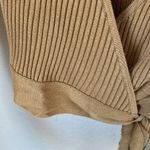 MINKPINK  brown gold ribbed wrap top Photo 5