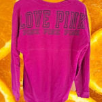 PINK - Victoria's Secret LOVE Pink Long Sleeve Sweatshirt Size Small‎ Photo 0