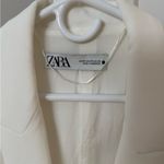 ZARA white blazer with waist tie Photo 1
