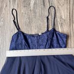 Victoria's Secret Victoria’s Secret Navy Rose Pattern Satin MEDIUM Lingerie Adjustable Straps #15 Photo 8