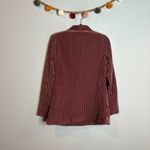 Nasty Gal NWT Nast Gal Say It Stripe Velvet Striped Blazer Photo 6