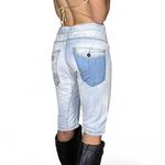 Y2K low rise denim capri shorts, great for a festival #y2kfashion #denimshorts Blue Size undefined Photo 3