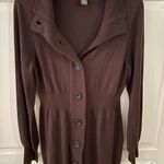 Kenneth Cole Reaction Sweater Dress Size S brown Long Sleeve Wool Blend Preppy Photo 0