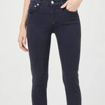 AGOLDE  Toni Mid-Rise Straight Jeans – “Feral” Black Wash | Size‎ 25 | Raw Hem Photo 0