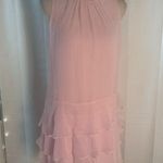 EXPRESS Pastel Pink Tiered Ruffle Cocktail Dress Sleeveless Women’s Small Photo 1