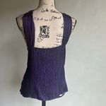 Banana Republic Satin Twisted Halter Top Purple Size Large NWT Photo 6