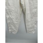 Orvis  White Linen Pants Women Large Elastic Drawstring Waist Pocket Coastal Boho Photo 2