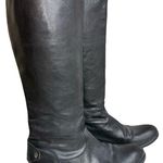 Frye  Melissa Button Back Zip Blacker Leather Equestrian Riding Boots Size 10 Photo 0