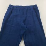 J. Jill Dark Marine Blue Linen Cuffed Ankle Lounge Pant XL Photo 1