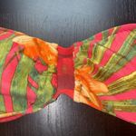 Carmen Marc Valvo  Pink Floral Bandeau Strapless Bikini Top Women's Size Small Photo 6