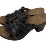 Dansko * Strappy Sandal Womens Size 40 Black Leather Slip On Comfort Heel Shoe Photo 9