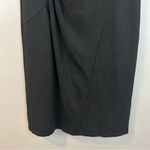Milly Black Ruched Sleeveless Sheath Midi Dress Size Large Photo 8