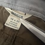 Duluth Trading Cargo Pants Brown Green Nylon Stretch Dry Fly Hiking Outdoor GORP Size 16 Photo 2