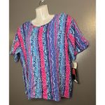 Vintage First Option Shirt Womens Large Abstract Rayon Lined Made USA 90s Photo 2