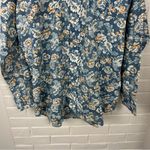 Vintage Sears Authentic Western Wear Pearl Snap Floral Button Down Shirt Size L Blue Size L Photo 2