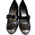 BKE Black Patent Leather Patchwork Buckle 3.5 Inch Heels Womens Shoes 8.5 Photo 8