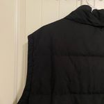 Ralph Lauren Vintage POLO  women’s black‎ leather zip button puffer down vest XL Photo 5