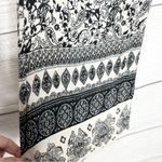 Maxine Nichols Black & White Boho Paisley Casual Festival Pants Size Medium Photo 2