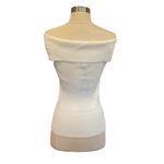 Maje  Rib Knit Bardot-Neck Top In White Size 2 Photo 4