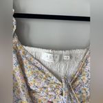 ASTR  The‎ Label Lace Up Floral Tie Keyhole Front Puff Sleeve Top Size Small Photo 7