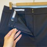 Max Mara Straight-Leg Tailored Business Casual Pants Lightweight Cotton Black 12 Photo 5