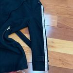 Cole Haan Black Wool Leather Trim Trench tailored fit Coat size 12 Photo 7