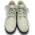 Hogan Leather Polacco Traditional Mid Lace Up Shoes Booties Off White Size 5.5 Photo 1