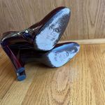 Stuart Weitzman EUC Red Pumps Women 9.5 Patent Leather High Heels Burgundy Wine Photo 7