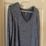 American Eagle  Soft & Sexy Plush Long Sleeve Shirt V-Neck Soft Size Small Blue Photo 2