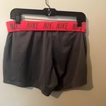 Nike Women's Dri-FIT Athletic Shorts Gray/Pink Gym Running Yoga Size Large Photo 1