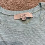 Loft mint green lightweight sweater with crochet sleeves, size XS Photo 1