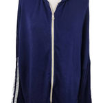 Michael Lauren  Navy Zip-Up Hoodie Sweatshirt Size Medium NWT Revolve Blue Hoodie Photo 0