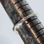 Silver Tone Filagree Ring Black Inlay Small Pinky Finger Approximate Size 6 Photo 10