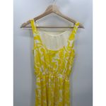 Ann Taylor  Womens Yellow Floral Maxi Dress Size 2 Boho Vaca Summer Cruise Photo 6