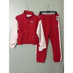 Champion Letterman Patch Jacket Joggers 2-Piece Set Rose Track Size Large Red Photo 5