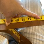 Y2K Great American Pewter Virgin Mary Buckle & white crackle leather Belt Silver Photo 7